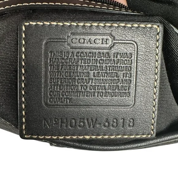 Coach 6818 SMALL Vintage Soho Black Leather and Signature C Canvas Shoulder Bag - Picture 9 of 16